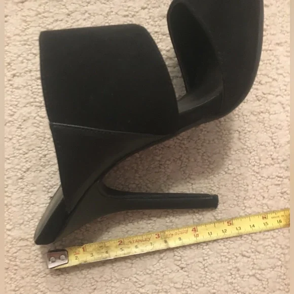 🔻Wild Diva🔻Adora Mules Stiletto Heels Black Suede Shoes - Picture 12 of 12